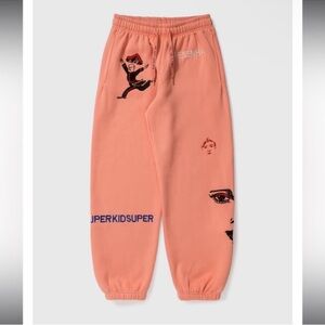 LUISAVIAROMA KIDSUPER STUDIOS Kidsuper Logo Cotton Sweatpants Size Small